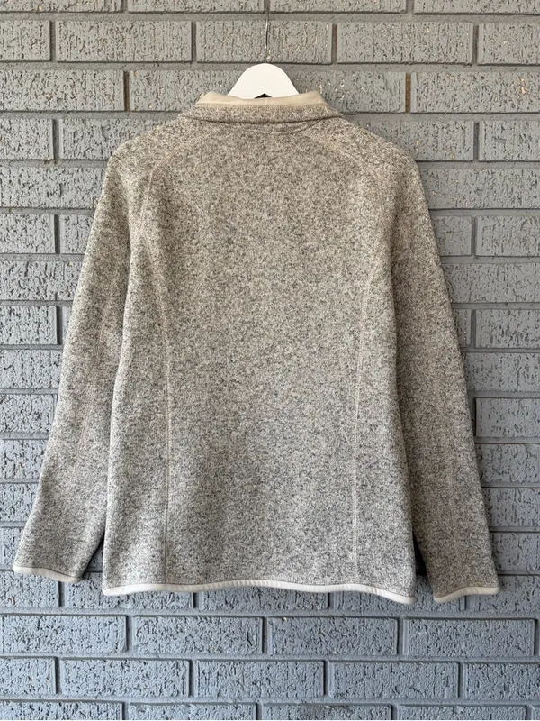 Patagonia Better Sweater 1/4 Zip Fleece Pullover Pelican Cream Size Medium - Image 5