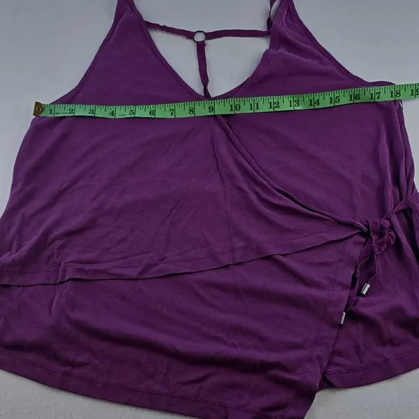 Free People Magenta‎ Purple Wrap Tie Top Small - Image 9