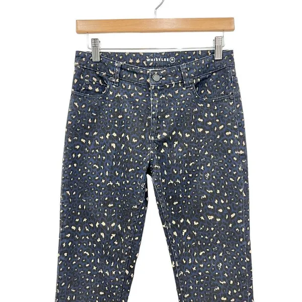 Whistles Low Rise Skinny Jeans in Leopard Print size 26 - Image 7