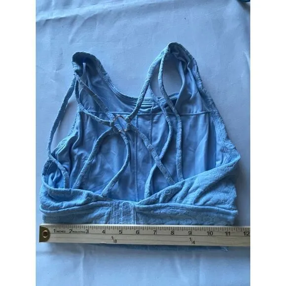 Light Blue Cotton buffbunny Embroidered Crop Top‎ Summer Tank Sleeveless S - Image 4