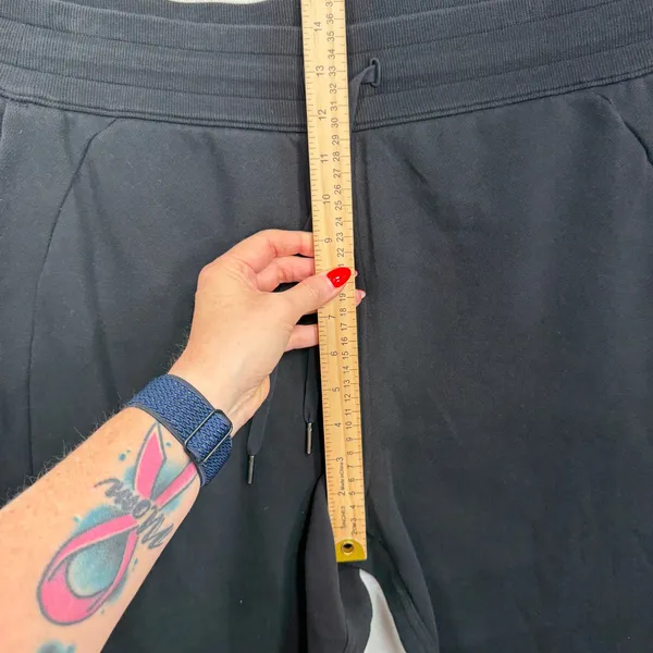 Lululemon 14 Scuba Relaxed High Rise Jogger Black Light Cotton Terry W5CV9S - Image 10