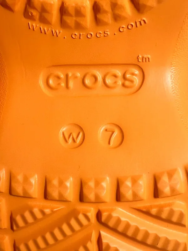 CROCS Siren Platform Clogs Orange Women's Size 7 Chunky Heel Y2K Sandals Comfort - Image 12