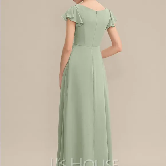 NWT JJ's House Chiffon Dress With Cascading Ruffles Pockets Size 0 - Image 4