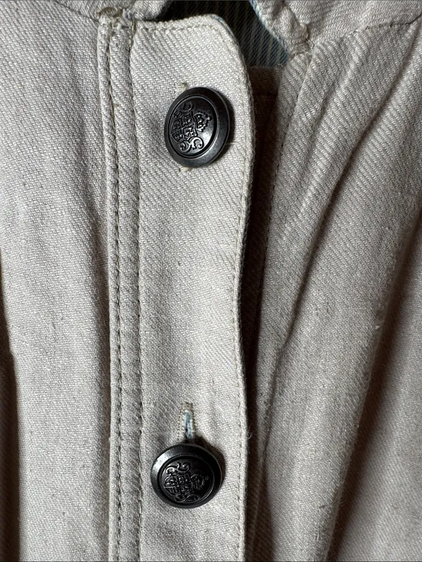 Free People Linen Blend Beige Utility Jacket Size XS - Image 5