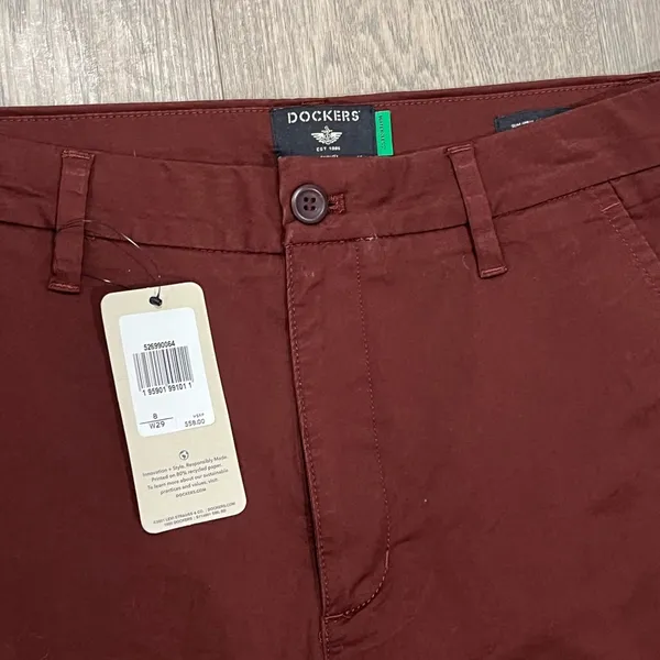 NWT DOCKERS Weekend Chinos Ankle Water<less Women's Size 29 Brown Pants - Image 4