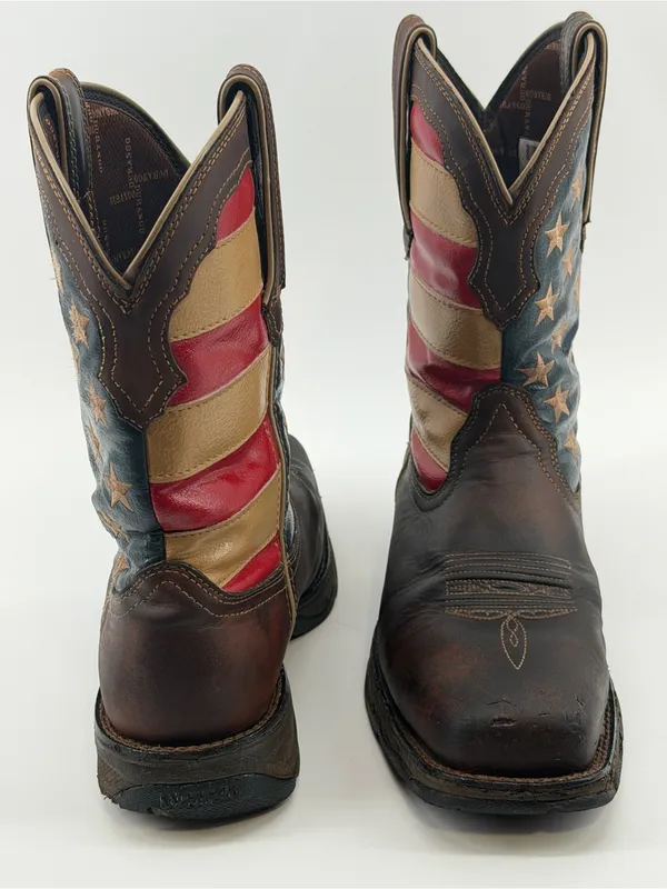 Durango Lady Rebel Steel Toe American Flag Western Work Boots 9.5 - Image 6