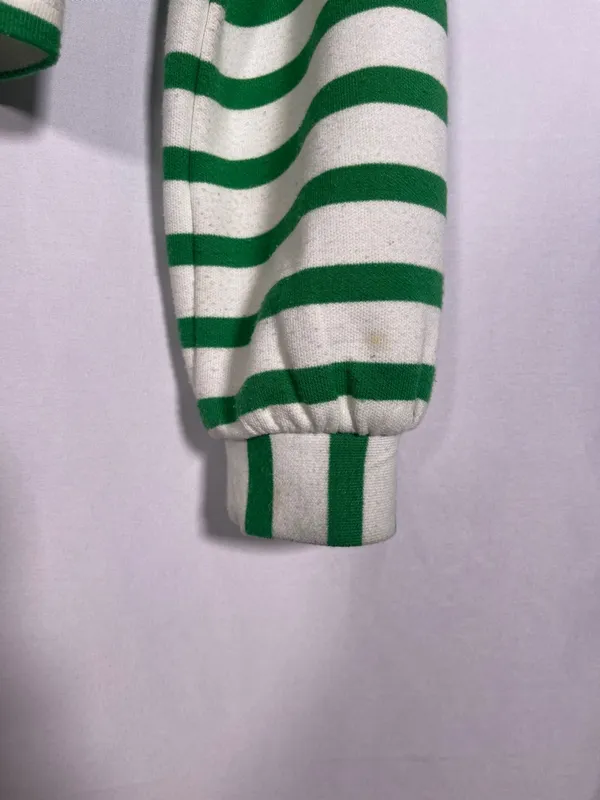 Maeve Anthropologie Womens Green White Stripe Corset Waist Blouse Xs - Image 7