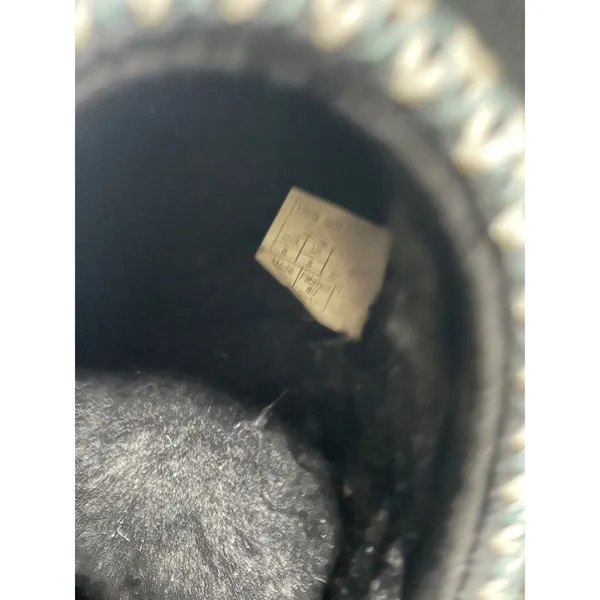 UGG Tasman Slippers Women 6 Black‎ Suede Embroidered Braid Slip On Comfort Cozy - Image 5