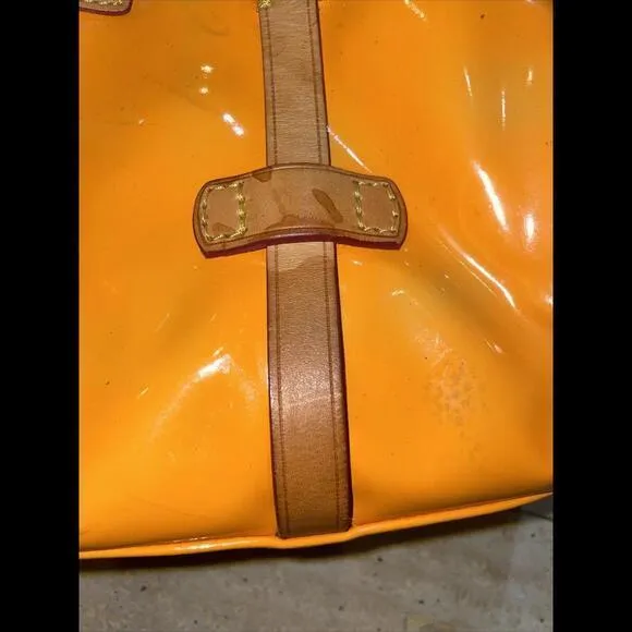 Dooney & Bourke Mustard Shoulder Bag‎ Patent Leather 12x9x3.5” - Image 7