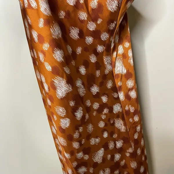 Bardot Printed Slip Dress Sketch Spot Copper Gold Womens 8 - Image 6