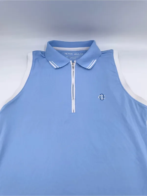 Peter Millar Women's Sleeveless Golf Polo Tank Size Medium Oakmont Country Club - Image 3