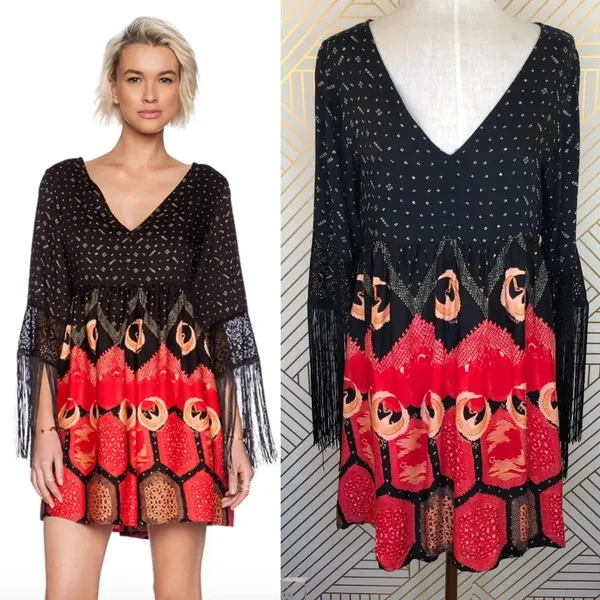 MINKPINK Dancing Crane‎ Fringe Dress - Image 2