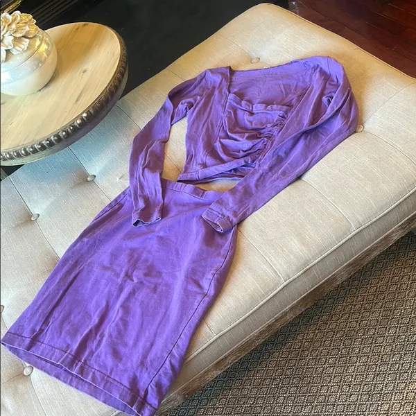 French Connection Vintage Purple Two Piece Skirt Set Size Small - Image 2
