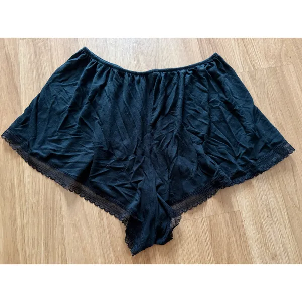 Victorias Secret Heavenly Pajama Shorts Black Lace Trim Modal M - Image 4