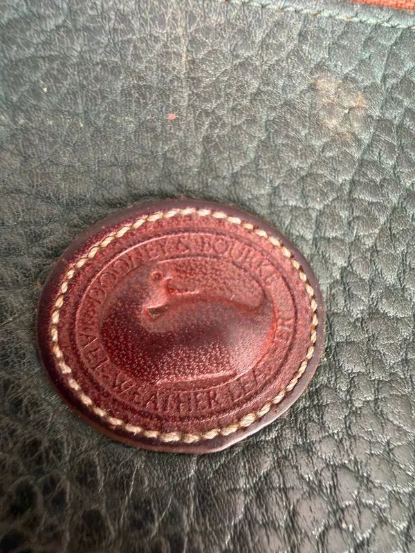 Vintage Dooney & Bourke AWL Leather Big Duck Coin Purse Ivy Green British Tan - Image 6