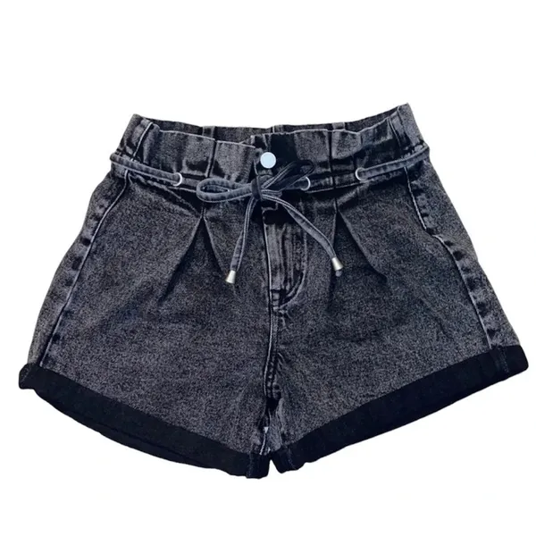 Blank NYC Acid Wash Denim High Waist Paper Bag Shorts Women’s Size 25 NWT v6x - Image 4