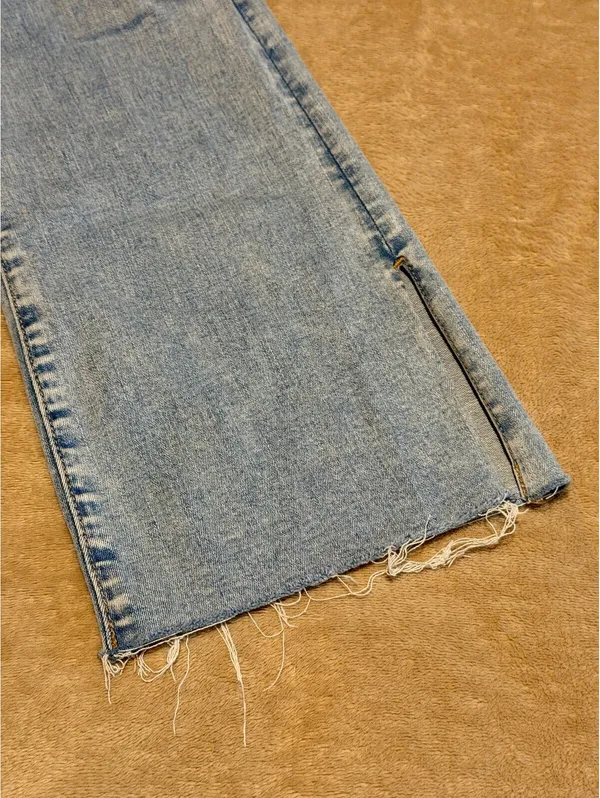 American Eagle Next Level Stretch Light Wash Distressed Flare Jeans - Image 11