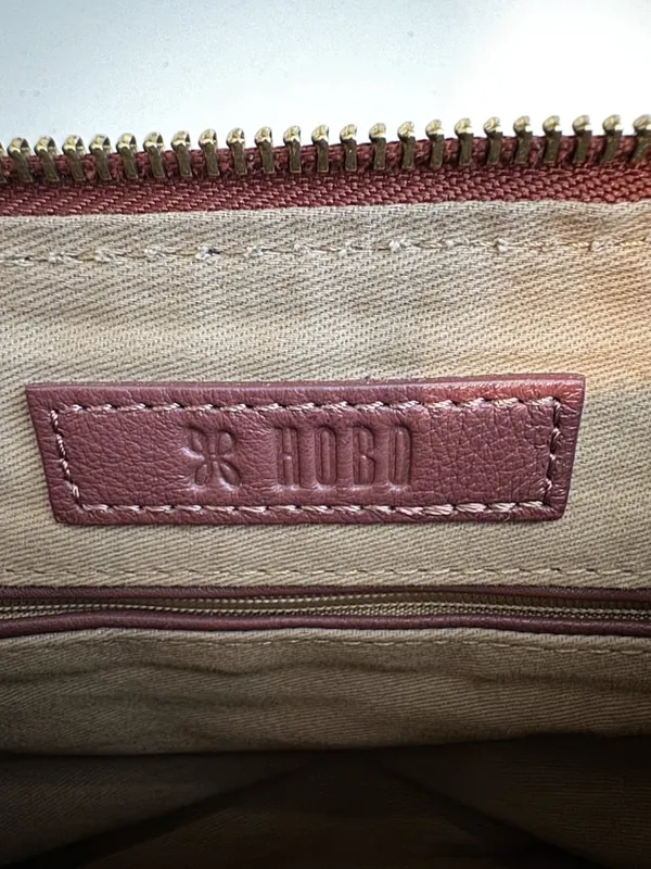 Hobo Kole Bag Berry Woven Leather Tassel Shoulder Handbag Zip Bohemian Old Money - Image 8