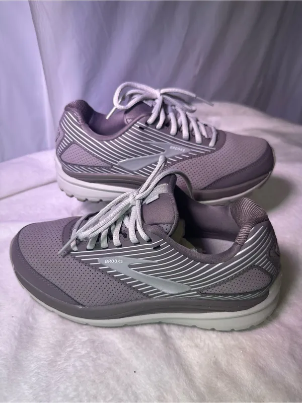 Brooks Women's Lavender Athletic Walking Shoe with White Accents - Image 2