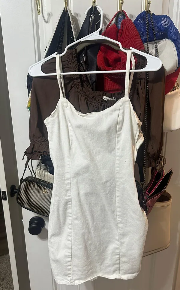 H&M White Denim Dress - Image 2