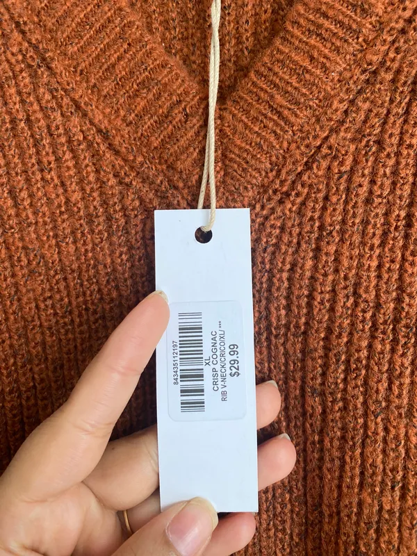 Natural Reflections Burnt Orange Pullover Knit Sweater Women’s Size XL NEW - Image 6