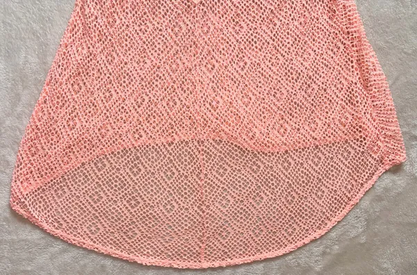 Womens Peach Bathing Suit Cover - Mesh Design Twist Keyhole Swim Cover Up - Image 9