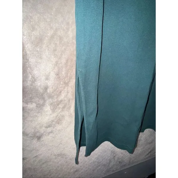 Old Navy V-neck Rib-Knit Henley Midi Dress in "Emerald Isle" Green 2XL #763 - Image 6
