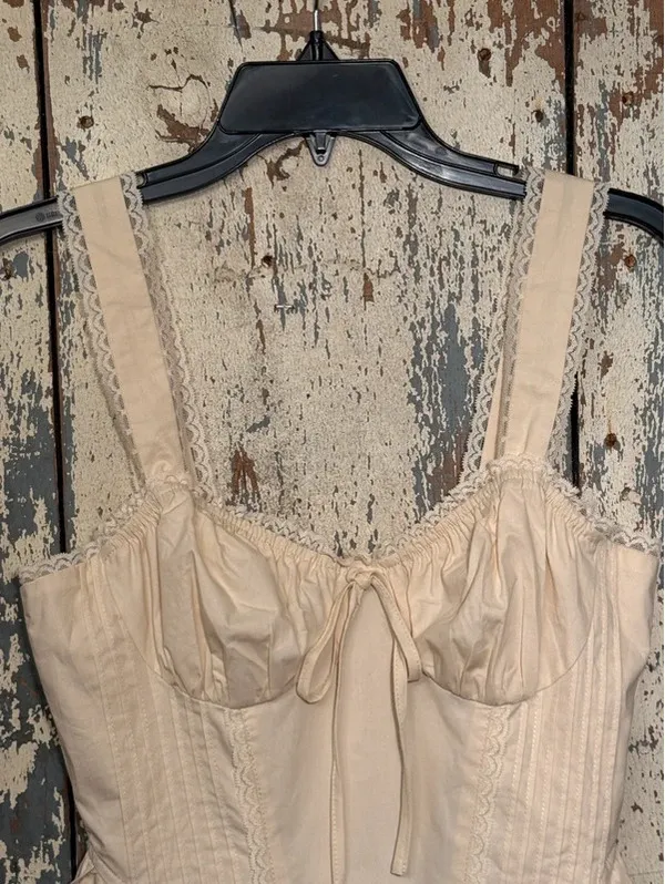 NWT Le Lis Corset-Style Milkmaid Mini Dress Festival Cottagecore Coquette XS - Image 3