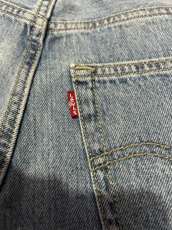 Levi’s 94 Baggy Distressed Mid Rise Straight Leg Denim Jeans - Image 6