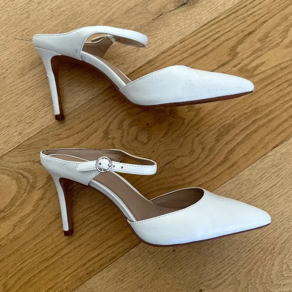 Banana Republic - High Heel Mule Pumps in White - Image 2