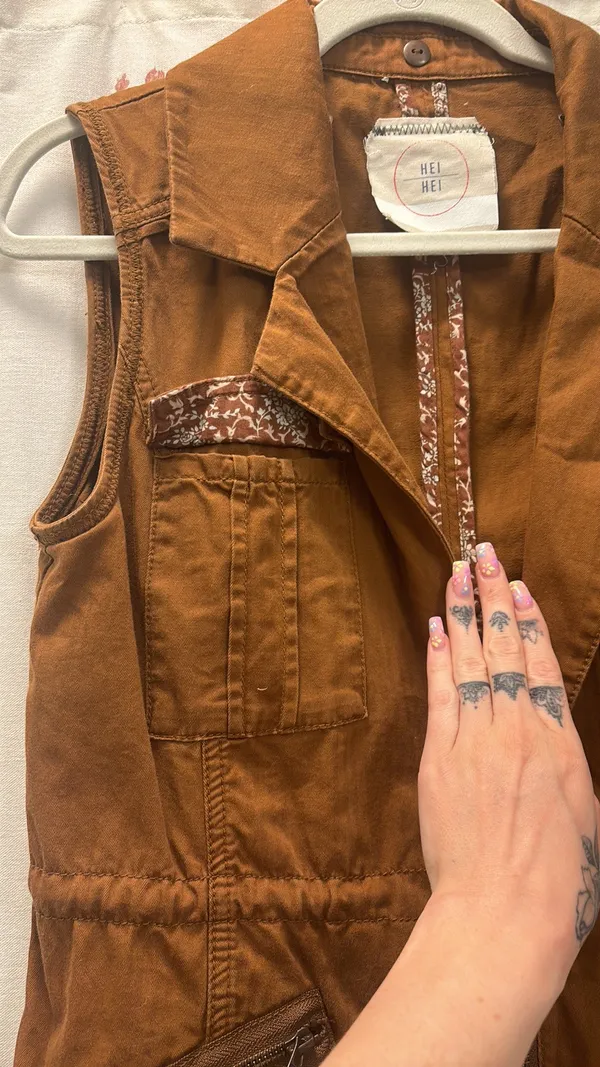 Anthropologie Hei Hei Copper Sleeveless Vest - Image 3
