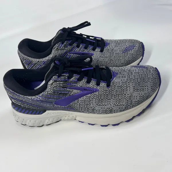 Brooks Adrenaline GTS 19 Running Shoes Women's 9.5 Gray Purple Support Sneakers‎ - Image 4