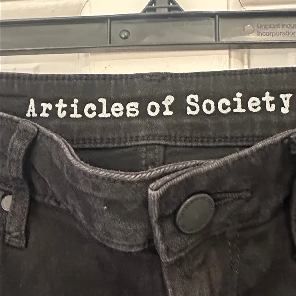 Articles Of Society‎ Women's Black Animal Print Skinny Jeans size 26 EUC - Image 3