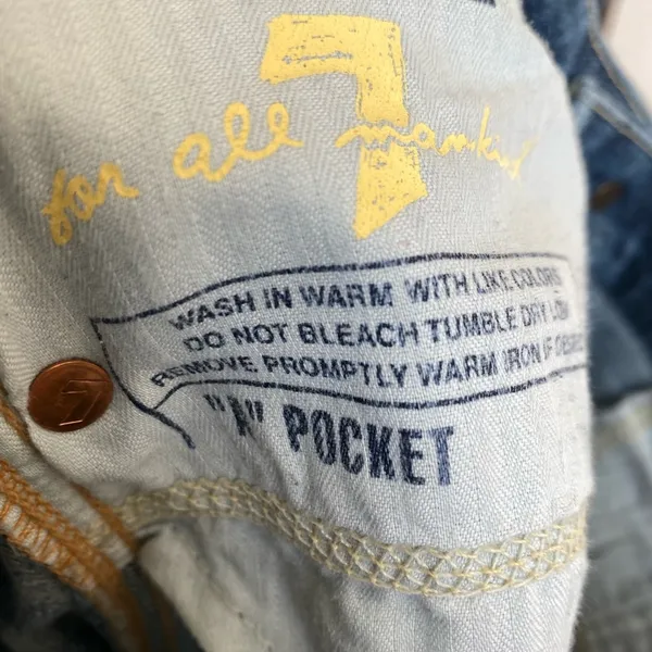 7 for All Mankind studded “A” pocket flare jeans▪️size 28 - Image 7