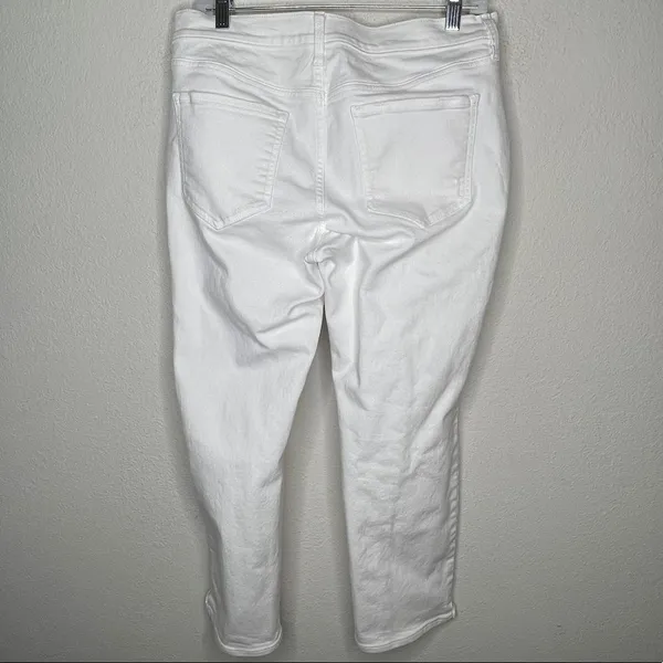 Old Navy Straight Mid Rise Jeans White‎ - Image 4