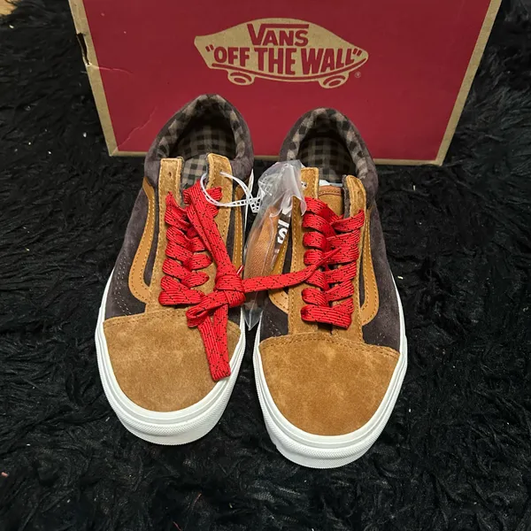 VANS old skool suede waterproof red lace up shoes sneakers new - Image 5