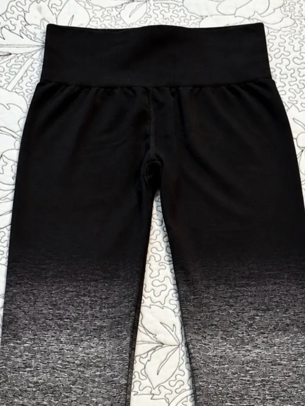 💥Gymshark Ombré Seamless High Rise Leggings Black Gray Gradient Sz S 💚 - Image 5