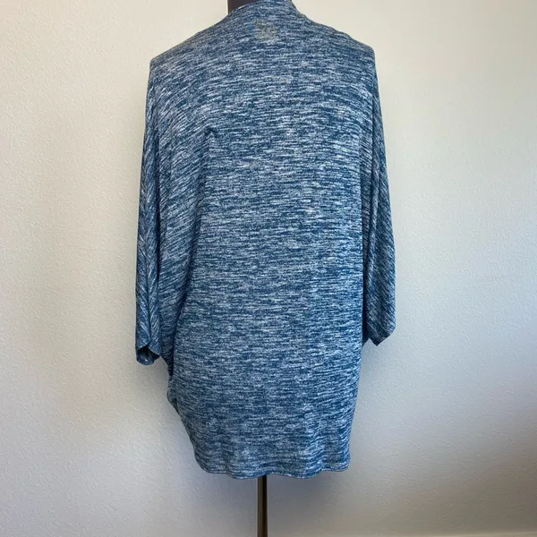 AZULES XL GREEN Dolman Sleeve Open Front Shrug Kimono Cardigan - Image 2