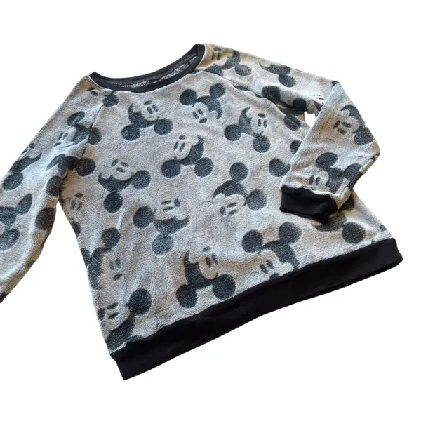 Disney Gray Mickey Mouse Plush Sweater Top - Image 8