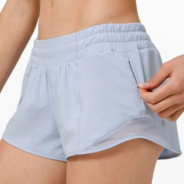 Lululemon Hotty Hot Low-Rise 2.5" Shorts Blue Linen - Image 2