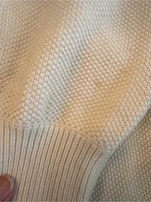 Anthropologie Cream V-Neck Textured Knit Sweater‎ - Image 5