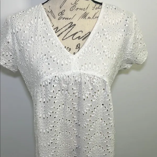 White Eyelet Swim Cover - Image 3