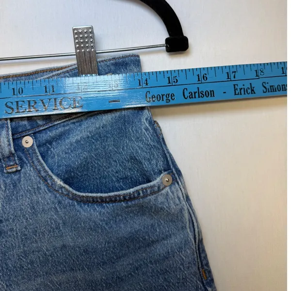 Madewell The Perfect Vintage Wide-Leg Jean 26P Blue High Rise Denim Pants - Image 10