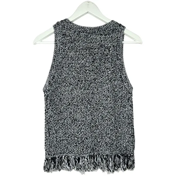 Rebecca Minkoff Sleeveless Knit Fringe Top Small - Image 5
