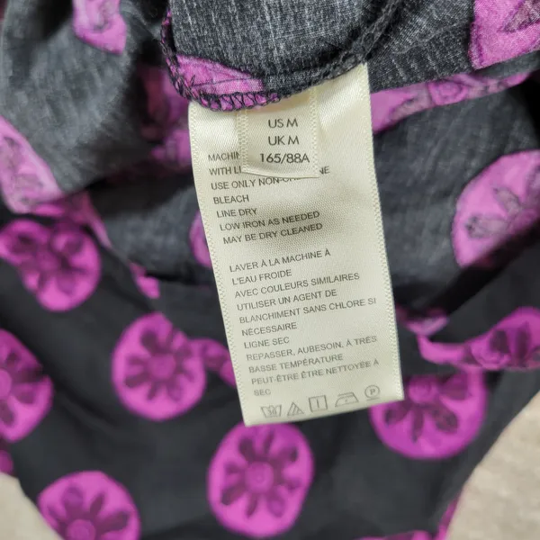 Free People Leanna Dress Womens M Black‎ Purple Bandeau Summer Boho Empire - Image 7