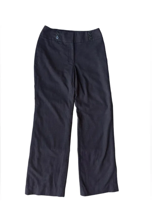 White House | Black Market Dark Plum The Wide Leg Lined Pants - Image 2