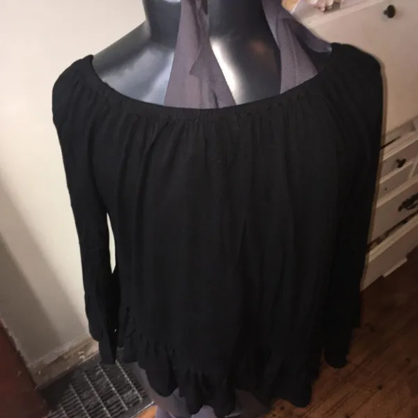 Altar’d State black baby doll crop top - Image 2