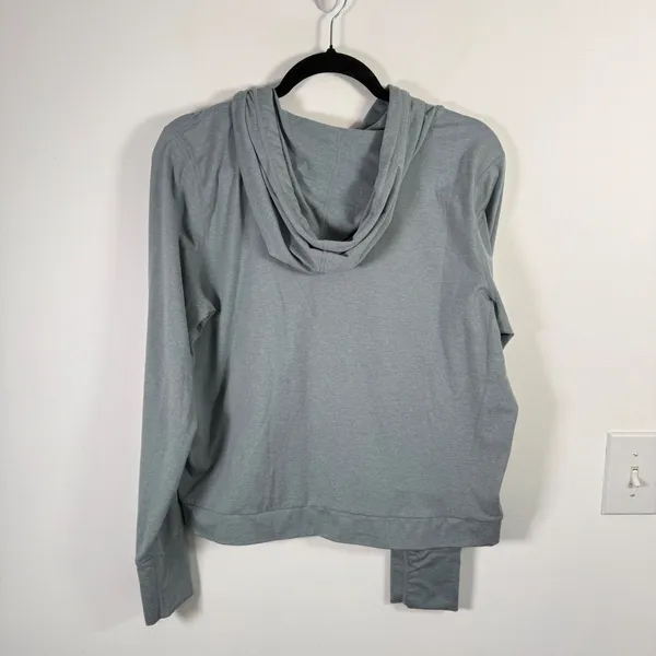 Vuori Halo Essential Hoodie Sweatshirt Blue Heathered Athleisure Gym Womens XL - Image 7
