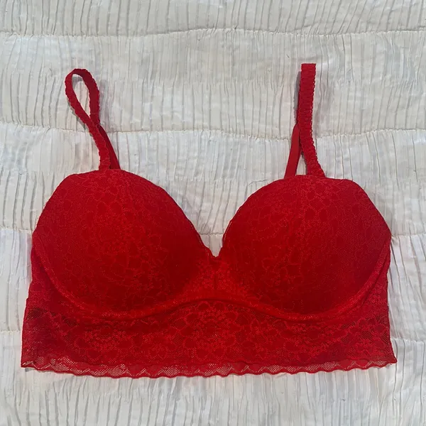 MOVING SALE-VS PINK Red Lace Wired Bralette - Image 4