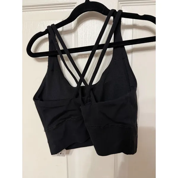 Quince Ultra-Soft‎ Performance Strappy Longline Sports Bra Black CMSL001 Size S - Image 3